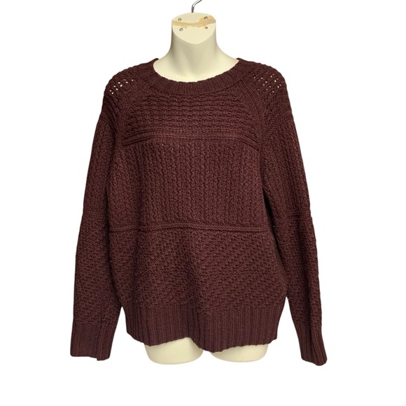 Time & Tru size small 4/6  Burgundy Knit Sweater - Picture 1 of 7